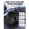 AsilTech RGB Işıklı Katlanabilir Bluetooth 5.3 Kulak Üstü Kulaklık