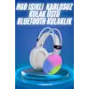 AsilTech RGB Işıklı Yüksek Ses Kaliteli Kablosuz Kulak Üstü Bluetooth Kulaklık