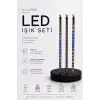 AsilTech RGB LED Dış Ve İç Mekan Süsleme Işığı 10 Çubuklu Şerit