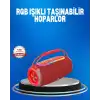 AsilTech RGB LED Işıklı 20W Taşınabilir Hoparlör Bluetooth 5.3 + Type-C Şarj