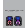 AsilTech RGB LED Işıklı 2.1 USB Oyun Hoparlörü Derin Bas ve Net Ses