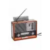 AsilTech Saatli Fenerli Bluetooth Nostaljik Radyo AUX SD USB Girişli Bluetooth Hoparlör