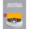 AsilTech Şarj Edilebilir LED Far Hareket Sensörlü 5 Modlu Outdoor