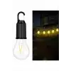 AsilTech Şarjlı Dekoratif Kamp Lambası Askılı Ampul Led Işık Type-C Girişli
