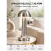 AsilTech Şarjlı Kablosuz Mantar Masa Lambası Dokunmatik 3 Renk LED Modern Tasarım Yeni Nesil