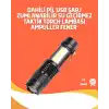 AsilTech Şarjlı LED El Feneri - 14500 Pil Dahil, 4 Işık Modu, Mini Boy