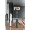 AsilTech Selfie Çubuğu Tripod Kumandalı Telefon Tutucu Siyah