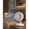 AsilTech Sessiz Çalışan Mini Masaüstü Fan 2 Kademeli Otomatik Salınımlı