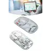 AsilTech Sessiz Tıklama Çift Modlu Bluetooth Ve Alıcı Şeffaf Mouse Fare