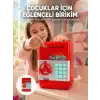 AsilTech Şifreli Kırmızı ATM Tasarımlı Çelik Kasa Görünümlü Kumbara
