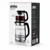 AsilTech Sinbo 2si 1 Arada Çaycı - Kettle - 2.0L + 1.2L Kapasite - Cam Gövde