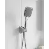 AsilTech Siyah Duş Seti El Duşu Başlığı Spiral Hortum ve Duvar Askısı Banyo Duş Seti
