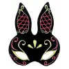 AsilTech Siyah Kırmızı Gold Tavşan Maskesi
