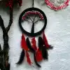 AsilTech Siyah Kırmızı Hayat Ağacı Dream Catcher