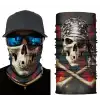 AsilTech Siyah Korsan Kafatası Baskılı Buff Bandana 30x48 cm