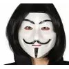 AsilTech Siyah Renk Kısa Saç ve V For Vendetta Maskesi