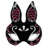 AsilTech Siyah Süet Tavşan Maskesi Simli