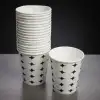 AsilTech Siyah Yıldız Desenli Karton Bardak - 7 Oz - 50li Paket