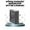 AsilTech Solar Lamba Dekoratif Aplik Su Geçirmez Led Işıklı Duvar Lambası