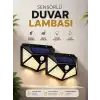 AsilTech Solar Sensörlü Duvar Lambası Bahçe Lambaso Parlak Beyaz Işık Suya Dayanıklı