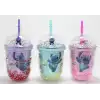AsilTech Stitch Figürlü Pipetli Kapaklı Kupa Bardak