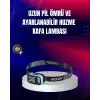 AsilTech Süper Parlak LED Kafa Feneri 3 Renk 53 Mod Type C Şarjlı