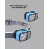 AsilTech Süper Parlak LED Kafa Feneri 3 Renk 53 Mod Type C Şarjlı