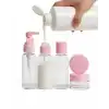 AsilTech Taşınabilir 5 Parça Seyahat Şişesi Seti Şeffaf Kozmetik Dolum Kabı