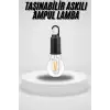 AsilTech Taşınabilir Askılı Ampul Kamp Lambası Askılı Type-C Şarjlı Bahçe Lambası