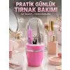 AsilTech Taşınabilir Manikür Seti Pembe Tırnak Bakım ve Kişisel Bakım Kiti