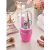 AsilTech Taşınabilir Manikür Seti Pembe Tırnak Bakım ve Kişisel Bakım Kiti