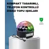 AsilTech Taşınabilir RGB Disko Topu Bluetooth ve Uzaktan Kumanda Özellikli
