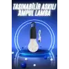 AsilTech Taşınabilir Şarjlı Led Ampul Askılı Lamba Kamp Bahçe Lambası
