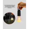 AsilTech Taşınabilir Şarjlı LED Kamp Lambası – Type-C Girişli ve Kancalı Tasarım