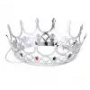 AsilTech Taşlı Rönesans Kraliyet Gümüş Renk Kraliçe Tacı