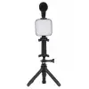 AsilTech Telefon Tutucu Mini Mikrofonlu Tripod Vlog Çekim Video