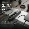 AsilTech Termal Akım Korumalı 4 Prizli USB Girişli Uzatma Kablosu