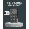 AsilTech Termal Akım Korumalı 6’lı Uzatma Priz USB Type-C Hızlı Şarj 2500W
