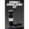 AsilTech Termos Seti Paslanmaz Çelik 3 Bardaklı Vakumlu Termos Set 500 Ml 12 Saate Kadar Isı Koruma