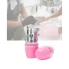 AsilTech Tırnak Bakım Manikür Pedikür Seti 4 Parça Pembe Minimal ve Dayanıklı