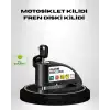 AsilTech Titreşim Sensörlü Alarmlı Motosiklet Disk Kilidi 14mm Çelik Çift Kilitleme