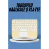 AsilTech Touchpad Tüm Cihazlara Uyumlu Bluetooth Klavye Touchpad Slim Kablosuz Wifi Q Klavye