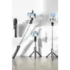 AsilTech Tripod Kablosuz Bluetooth Bağlantılı Selfie Çubuğu 360 Derece Dönebilen