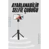 AsilTech Tripod Selfie Çubuğu Bluetooth Kumandalı Kablosuz Led Işıklı