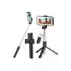 AsilTech Tripod Selfie Çubuğu Bluetooth Kumandalı Kablosuz Led Işıklı