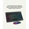 AsilTech Tüm Cihazlarla Uyumlu RGB Işıklı Kablosuz Klavye ve Mouse Seti