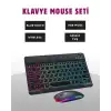 AsilTech Türkçe Q Klavye Düzenli RGB Kablosuz Klavye Mouse Set