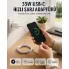 AsilTech Type-C to C Kablolu 35W Hızlı Şarj Başlığı Set