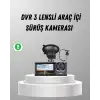 AsilTech Üç Kameralı Araç DVR Full HD Gece Görüşlü ve 2 inç IPS Ekranlı