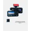 AsilTech Üç Kameralı Dash Cam 170° Geniş Açılı Full HD Gece Görüşlü